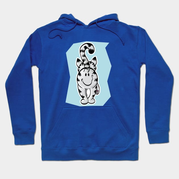 cat smile, funny cat Hoodie by Kerrycartoons